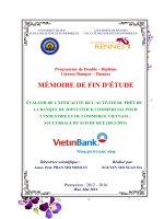 Évaluer de l’efficacité de lactivité du prêt de la banque de joint stock commercial pour lindustrie et du commerce vietnam   succursale du sud de hué 