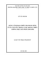 Đảng lãnh đạo chiến tranh du kích ở Tây Nguyên trong cuộc kháng chiến chống thực dân Pháp (1945 1954)