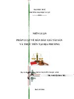 Pháp luật về bán đấu giá tài sản và thực tiễn tại địa phương