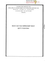 Báo cáo tài chính hợp nhất quý 2 năm 2014 - Tổng Công ty Cổ phần Dịch vụ Kỹ thuật Dầu khí Việt Nam