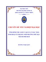 tình hình thu gom và quản lý rác thải sinh hoạt ở chợ đầu mối phường phú hậu thành phố huế 