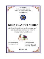 Hoàn thiện chính sách marketing   mix của công ty cổ phần bê tông và xây dựng thừa thiên huế 