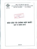 Báo cáo tài chính hợp nhất quý 4 năm 2010 - Công ty Cổ phần Xây dựng số 5
