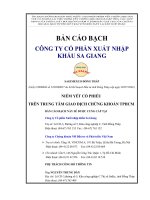 Bản cáo bạch - Công ty Cổ phần Xuất nhập khẩu Sa Giang