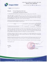 Báo cáo tài chính công ty mẹ quý 3 năm 2015 - Công ty cổ phần Hạ tầng nước Sài Gòn