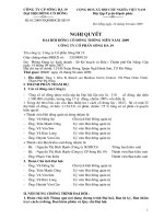 Nghị quyết đại hội cổ đông ngày 24-04-2009 - Công ty Cổ phần Sông Đà 19