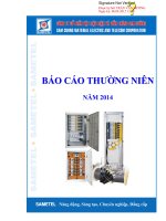 Báo cáo thường niên năm 2014 - Công ty cổ phần Vật liệu Điện và Viễn thông Sam Cường