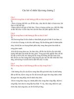 Câu hỏi về nhiên liệụ trong lò hơi