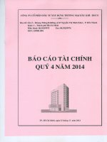 Báo cáo tài chính quý 4 năm 2014 - Công ty cổ phần Đầu tư Xây dựng Thương mại Dầu khí-IDICO