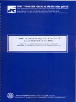 Báo cáo tài chính hợp nhất năm 2011 (đã kiểm toán) - Công ty Cổ phần Hợp tác kinh tế và Xuất nhập khẩu SAVIMEX