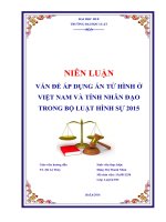 VẤN đề áp DỤNG án tử HÌNH ở VIỆT NAM và TÍNH NHÂN đạo TRONG bộ LUẬT HÌNH sự 2015 