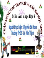 Bài giảng môn âm nhạc lớp 8