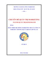 HOÀN THIỆN hệ THỐNG MARKETING MIX của CÔNG TY TNHH MTV THƯƠNG mại và DỊCH vụ HƯNG cát 