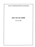 Báo cáo tài chính quý 3 năm 2010 - Công ty Cổ phần Bóng đèn Phích nước Rạng Đông