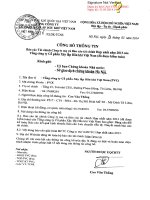 Báo cáo tài chính công ty mẹ năm 2013 (đã kiểm toán) - Tổng Công ty cổ phần Xây lắp Dầu khí Việt Nam