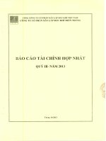 Báo cáo tài chính hợp nhất quý 3 năm 2013 - Công ty Cổ phần Xây lắp Dầu khí Miền Trung