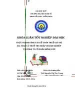 Thực trạng công tác kế toán thuế giá trị gia tăng và thuế thu nhập doanh nghiệp tại công ty cổ phần hồng đức 