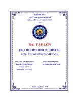 Phân tích tình hình tài chính công ty cổ phần CNG việt nam giai đoạn quý 2  quý 3 năm 2015