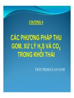 Phương pháp xử lý và thu gọm h2s và CO trong khối thải