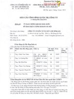 Báo cáo tình hình quản trị công ty - Công ty Cổ phần Đầu tư và Xây lắp Sông Đà