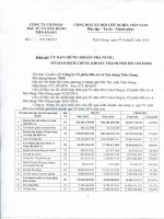 Báo cáo tài chính hợp nhất quý 4 năm 2015 - Công ty Cổ phần Đầu tư và Xây dựng Tiền Giang