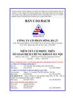 Bản cáo bạch - Công ty cổ phần Sông Đà 27