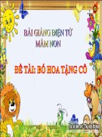 Bài giảng điện tử đề tài Bó hoa tặng cô