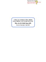 Báo cáo tài chính hợp nhất quý 3 năm 2015 - Công ty Cổ phần Công trình Giao thông Vận tải Quảng Nam