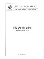 Báo cáo tài chính quý 3 năm 2015 - Công ty Cổ phần Xây dựng số 5