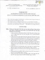 Nghị quyết Đại hội cổ đông thường niên - Công ty Cổ phần Kinh doanh Dịch vụ cao cấp Dầu khí Việt Nam