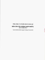Báo cáo tài chính hợp nhất quý 4 năm 2014 - Tổng công ty Cổ phần Vận tải Dầu khí