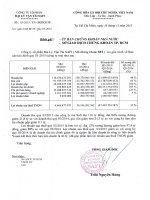 Báo cáo tài chính công ty mẹ quý 3 năm 2015 - Công ty Cổ phần Đại lý Vận tải SAFI