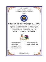 Một số giải pháp nâng cao hiệu quả công tác đấu thầu tại công ty CP thành đạt 