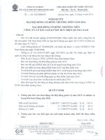 Nghị quyết Đại hội cổ đông thường niên - CTCP Đầu tư Xây dựng và Phát triển Hạ tầng Viễn thông