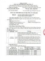 Báo cáo tình hình quản trị công ty - Công ty Cổ phần Bia Sài Gòn - Miền Trung