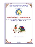 Đánh giá chính sách sản phẩm của công ty TNHH MTV đức hiền quảng trị 