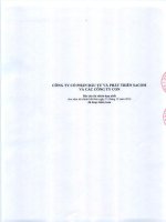 Báo cáo tài chính hợp nhất năm 2014 (đã kiểm toán) - Công ty Cổ phần Đầu tư và Phát triển Sacom