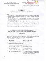 Nghị quyết Đại hội cổ đông thường niên - Công ty Cổ phần Đầu tư và Phát triển giáo dục Phương Nam