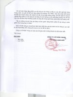 Báo cáo tài chính công ty mẹ quý 1 năm 2016 - Công ty Cổ phần Trang