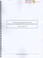 Báo cáo tài chính hợp nhất năm 2012 (đã kiểm toán) - Công ty cổ phần Địa ốc Dầu khí