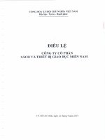 Bản điều lệ - Công ty Cổ phần Sách và Thiết bị Giáo dục Miền Nam