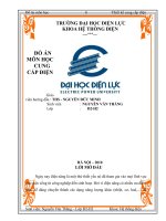 đồ án môn học cung cấp điện trong hệ thống điện