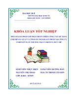 Một số giải pháp góp phần hoàn thiện công tác kế toán chi phí sản xuất và tính giá thành sản phẩm tại công ty TNHH SX TM DV duy trí 