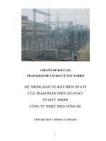 Hệ thống bảo vệ máy biến áp nhiệt điện uông bí