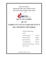ĐỒ ÁN NGHIÊN CỨU SẢN XUẤT KẸO MÈ XỬNG Ở QUY MÔ PHÒNG THÍ NGHIỆM