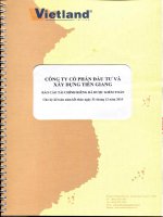 Báo cáo tài chính công ty mẹ năm 2015 (đã kiểm toán) - Công ty Cổ phần Đầu tư và Xây dựng Tiền Giang
