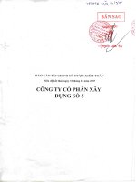 Báo cáo tài chính năm 2007 (đã kiểm toán) - Công ty Cổ phần Xây dựng số 5