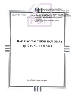 Báo cáo tài chính hợp nhất quý 4 năm 2015 - Công ty Cổ phần Sông Đà 5