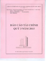 Báo cáo tài chính quý 3 năm 2015 - Công ty cổ phần Đầu tư Xây dựng Thương mại Dầu khí-IDICO