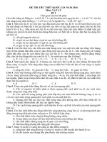 Đề thi thử THPTQG môn Vật lý 2016